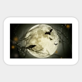 Moon bat Sticker